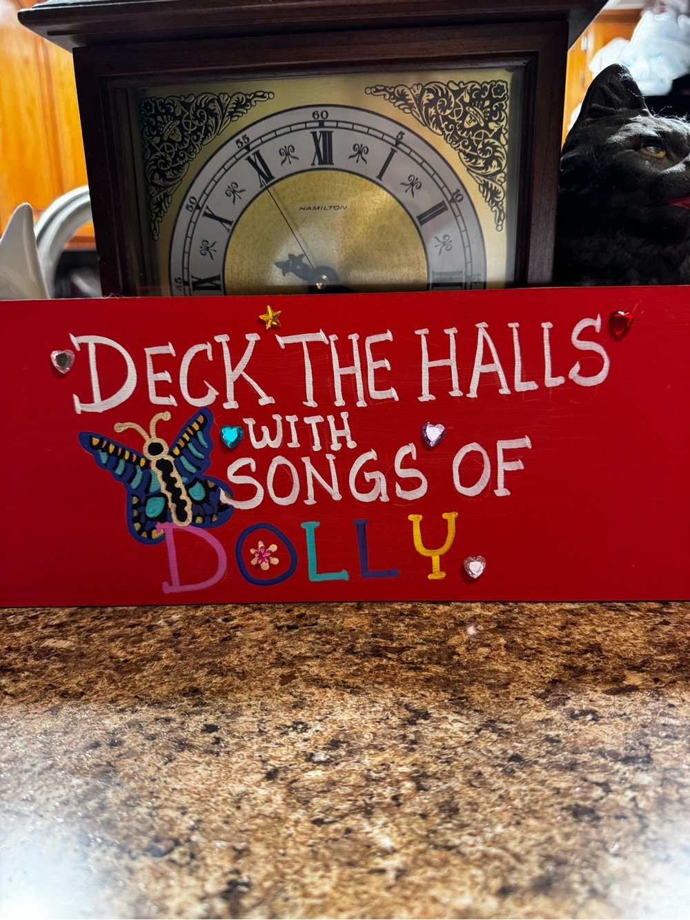 Deck The Halls With Songs of Dolly Red Holiday Wall Sign
